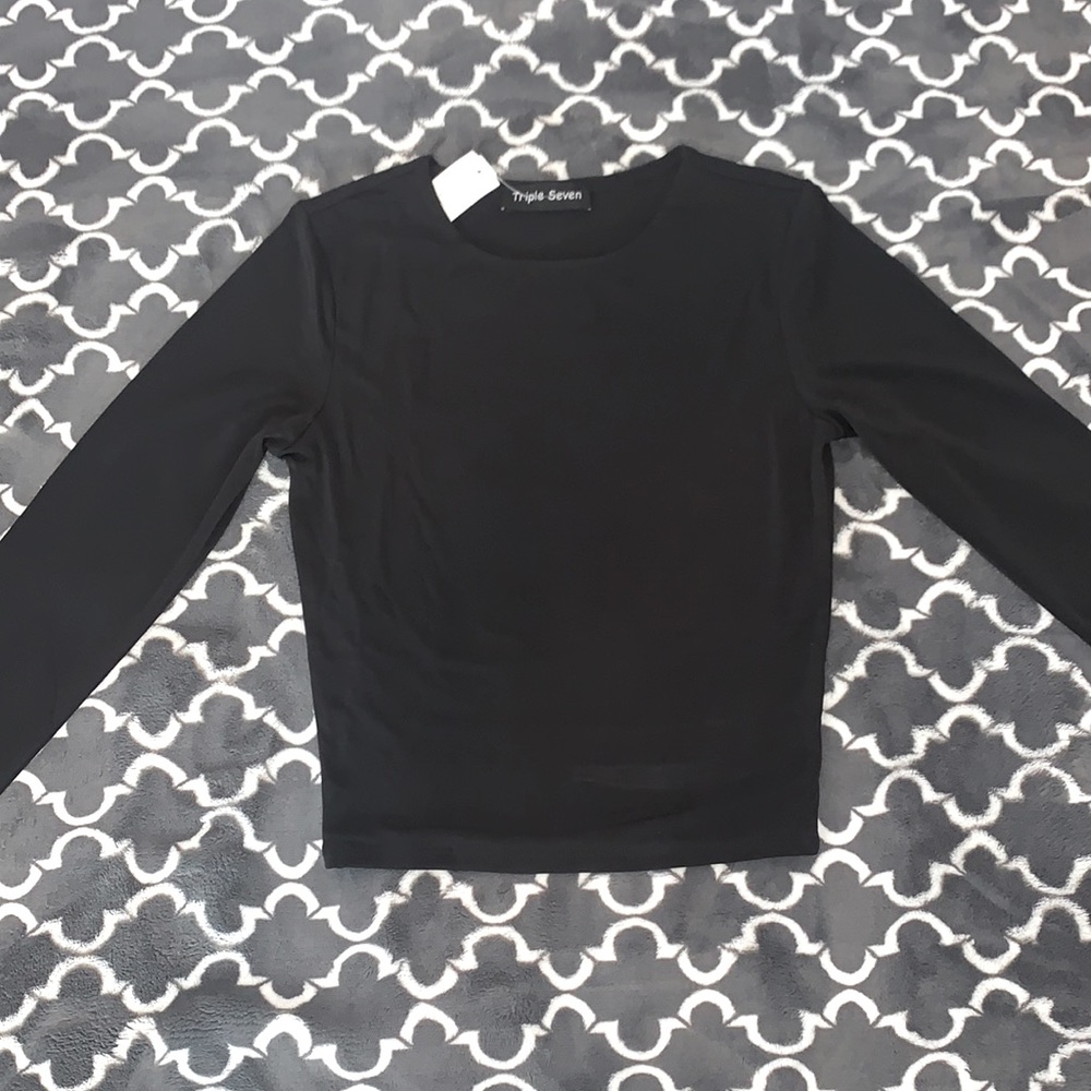 black long sleeve top